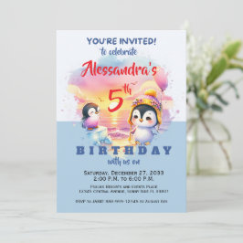 Invitación Animales de fiesta lindos Cumpleaños de niños ping