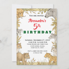 Invitación Animales de fiesta modernos Safari de la jungla