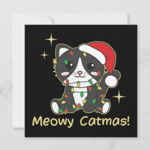Invitación Animales de gatos Navidades se burlan de gatos y m