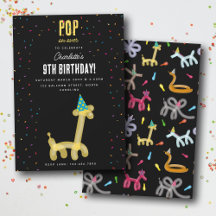 Animales de Globo Jirafa Tema de Fiesta de Cumplea