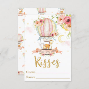 Invitación Animales de globos aerostáticos adivinan cuántas t