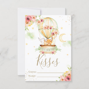 Invitación Animales de globos aerostáticos adivinan cuántas t