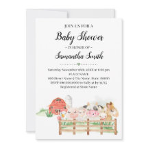 Animales de granja Animales de Baby Shower Country