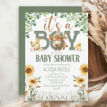 Animales de Granja Baby Shower Niño