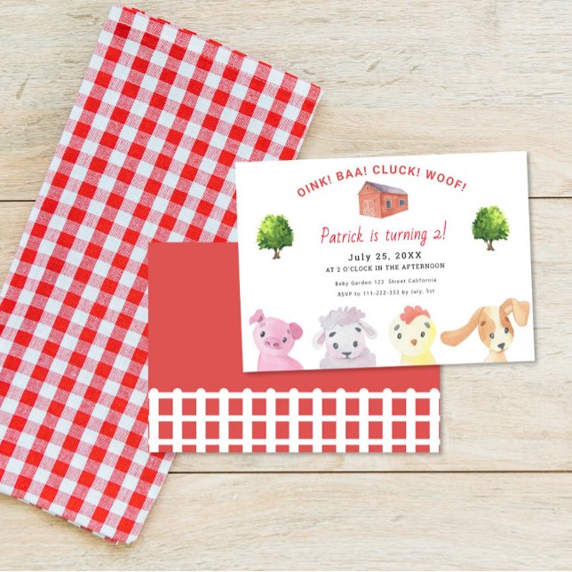 Invitación Animales de granja y corral - Cumpleaños 2 años (Subido por el creador)