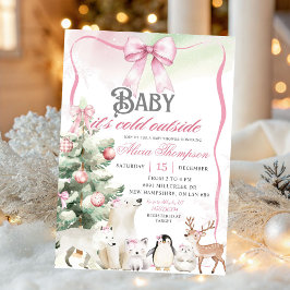 Invitación Animales de Invierno Aurora Lazo Coquette Baby Sho