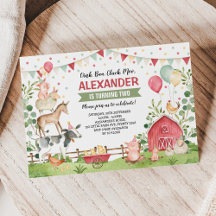 Animales de la granja Cute Farm Fiesta de cumpleañ