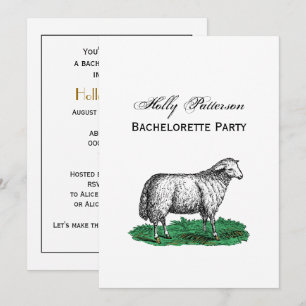 Invitación Animales de la granja de ovejas de la época C