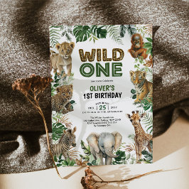 Invitación Animales de la Jungla de Moda Salvaje Cumpleaños N