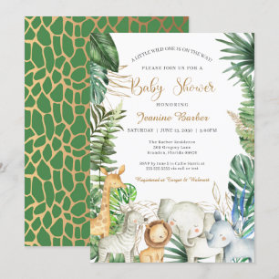 Invitación Animales de la jungla de Safari - Baby Shower de o