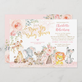 Invitación Animales De La Jungla Girly Boho Manejan En Baby S