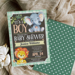 Invitación Animales de la jungla - Niño invitado a Baby Showe