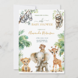 Invitación Animales de la jungla salvaje