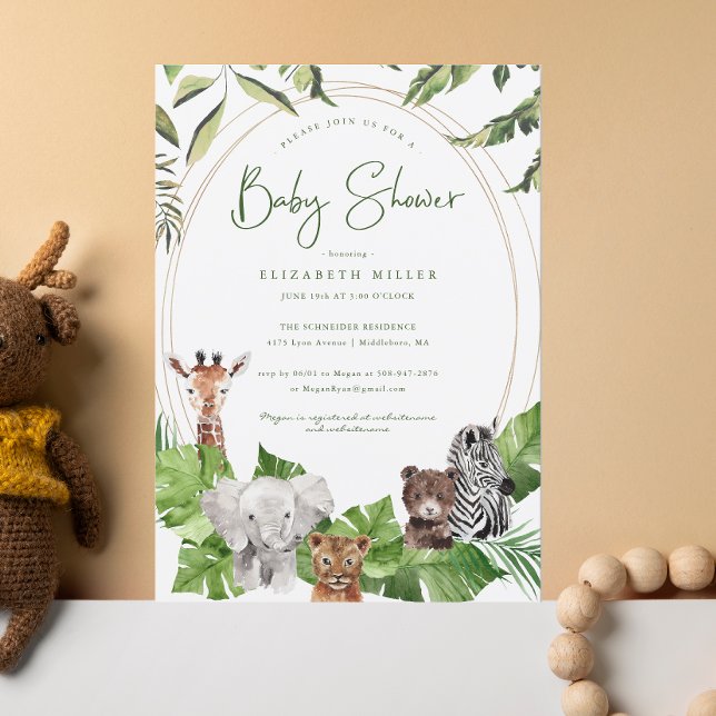 Invitación Animales de la jungla salvaje | BABY SHOWER (Subido por el creador)