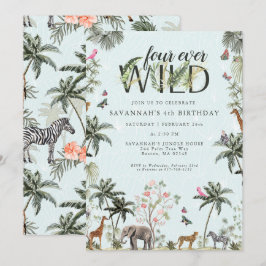 Invitación Animales de la selva tropical | Four Ever Wild