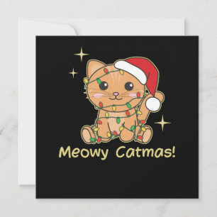 Invitación Animales de Navidad Gatos Gatitos Meowy Catmas