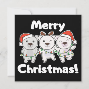 Invitación Animales de Navidad Oso Polar Osos Polares Invitac