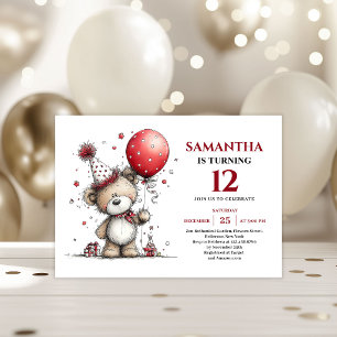Invitación Animales de osos caprichosos con estilo para impre