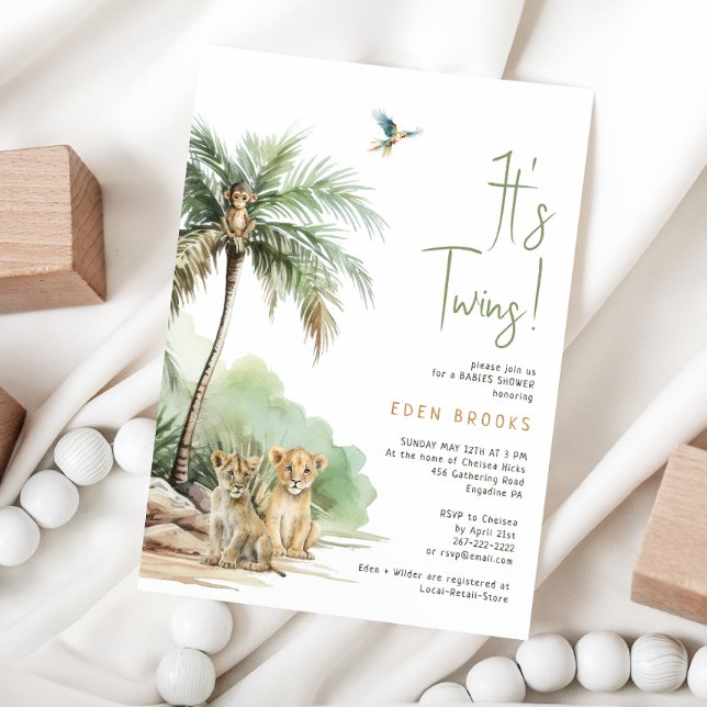 Invitación Animales de Safari de la Jungla | Baby Shower de g (Subido por el creador)