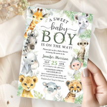 Animales de Safari en la Jungla para Baby Shower T