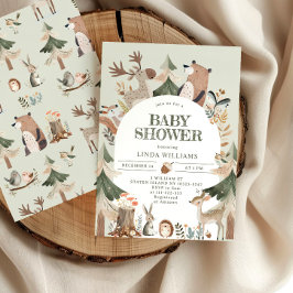 Invitación Animales de Woodland Arch Baby Ducha