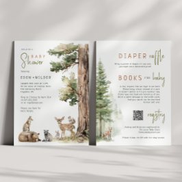 Invitación Animales de Woodland | Baby Shower All In One Pare
