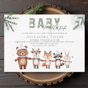Invitación Animales de Woodland fríos fuera del Baby Shower i