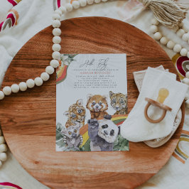 Invitación Animales del bebé de la jungla tropical | BABY SHO