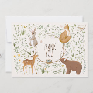 Invitación Animales del Bosque Amigos del Bosque Baby Shower