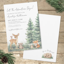 Animales del Bosque Aventura Baby Shower