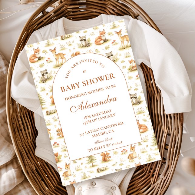 Invitación Animales del Bosque Baby Shower (Subido por el creador)