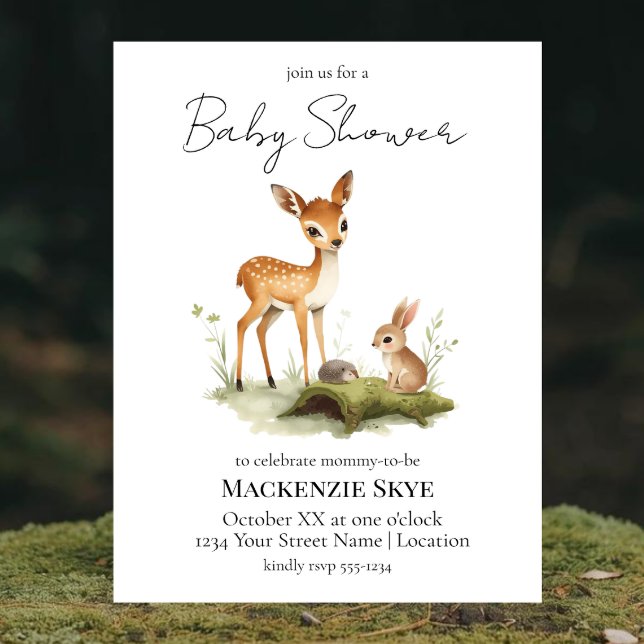 Invitación Animales del Bosque Baby Shower (Subido por el creador)