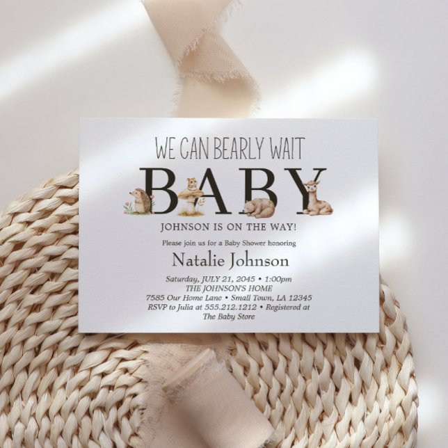 Invitación Animales del bosque boho Baby Shower (Subido por el creador)