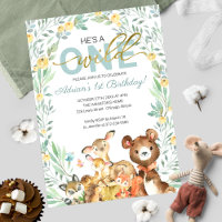 Animales del Bosque Cumpleaños Salvaje Primero