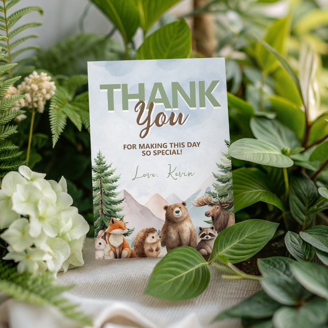 Invitación Animales del Bosque de Cumpleaños Gracias (Subido por el creador)