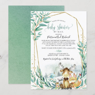 Invitación Animales del Bosque Jardinería Baby Shower por Cor