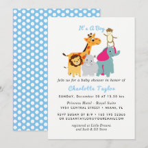 Animales del zoológico de Whimsy invitan a Baby Sh