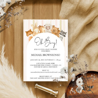 Invitación Animales Divertidos Oh Chico Presupuesto