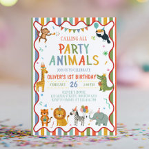 Animales Divertidos Safari Cumpleaños Infantil