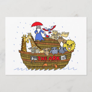 Invitación Animales dos por dos en el arca de Noé