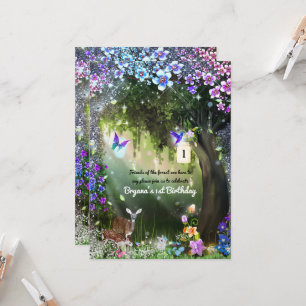 Invitación Animales fantásticos del bosque encantado en