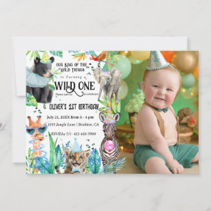 Invitación Animales fiestas Cumpleaños Safari