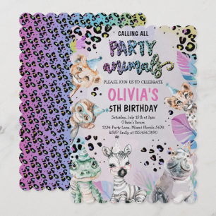Invitación Animales Fiestas de cumpleaños