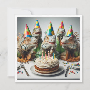Invitación Animales fiestas de iguana, cumpleaños de reptil