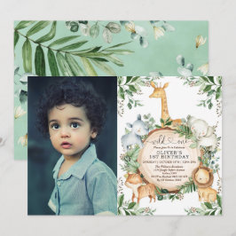 Invitación Animales Fiestas de Safari salvajes de una jungla