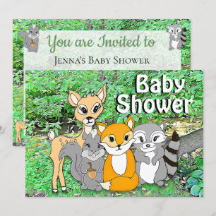 Invitación Animales forestales Creaturas de bosques Baby Show