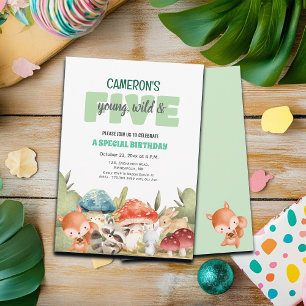 Invitación Animales Lindos del Bosque Cumpleaños 5 