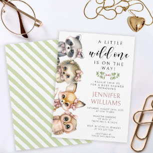 Invitación Animales lindos del bosque Cumpleaños salvaje niña