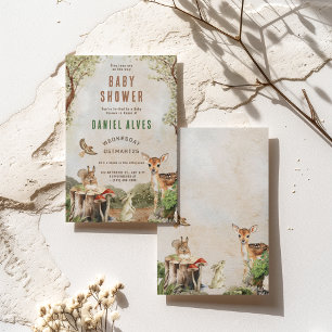 Invitación Animales modernos del bosque Animales del bosque N