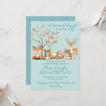 Animales preciosos del bosque: Baby Shower